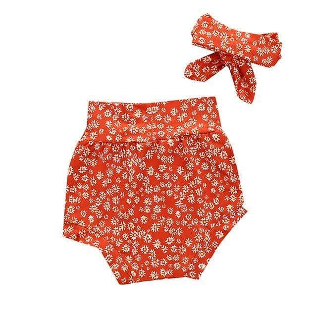 Girl's Clothing C / 6M Floral Heart Rainbow Shorts with Headband