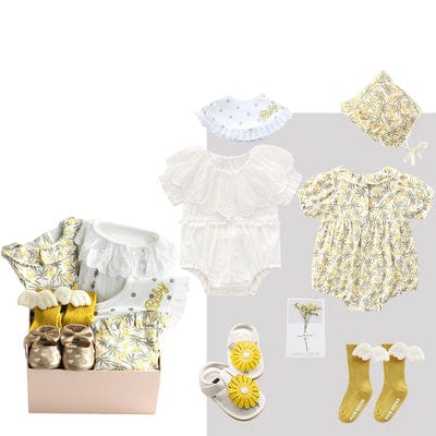 Set B / 3-6M Floral Print Baby Gift Set