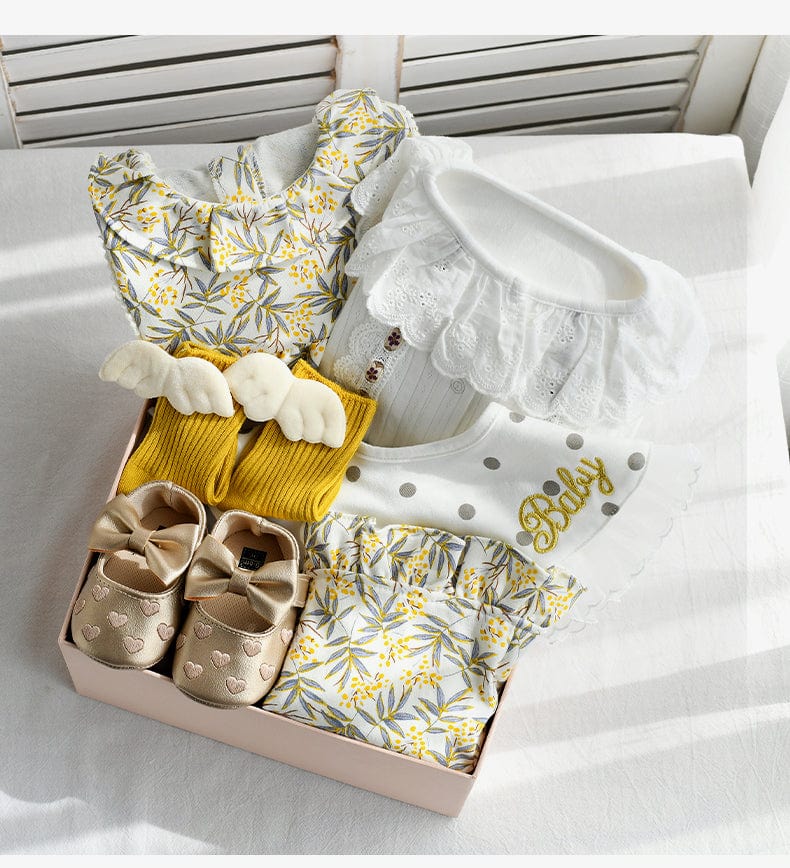 Floral Print Baby Gift Set