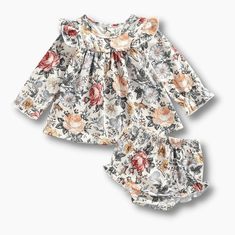 Girl's Clothing Floral Print Bloomers Set