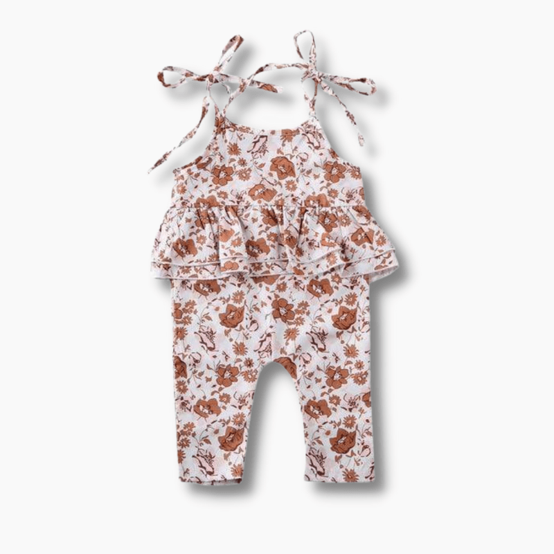 Girl&#39;s Clothing Floral Print Girl Jumpsuit