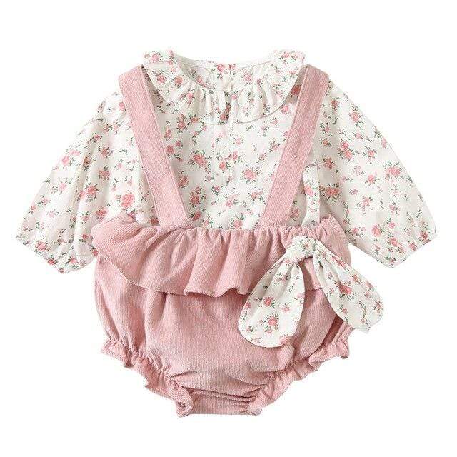 Girl's Clothing Pink / 3M Floral Print Girl Outfit