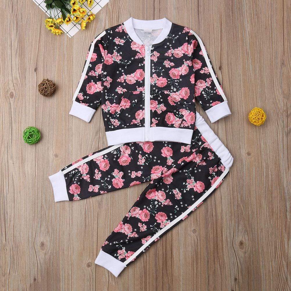 4-5T Floral Print Long Sleeve Sweatshirt