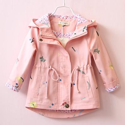 Girl's Clothing Pink / 2T Floral Print Windbreaker Jacket