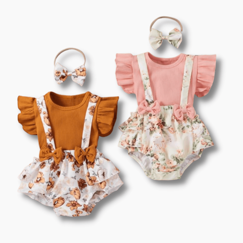 Girl's Clothing Floral Printed Rompers