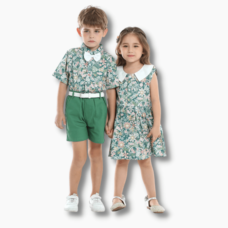 Baby &amp; Toddler Floral Sibling Outfit For Boy and Girl