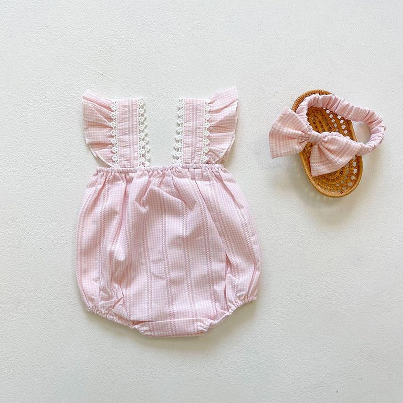 Girl's Clothing Flower Embroidery Romper