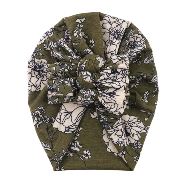 knot 10 Flower Print Baby Beanies Bohemian