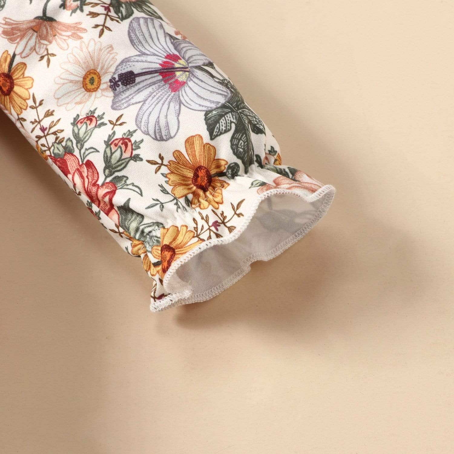 Girl's Clothing Flower Printed Lace Romper