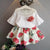 Girl's Clothing Flower Printed Skirt Outfits