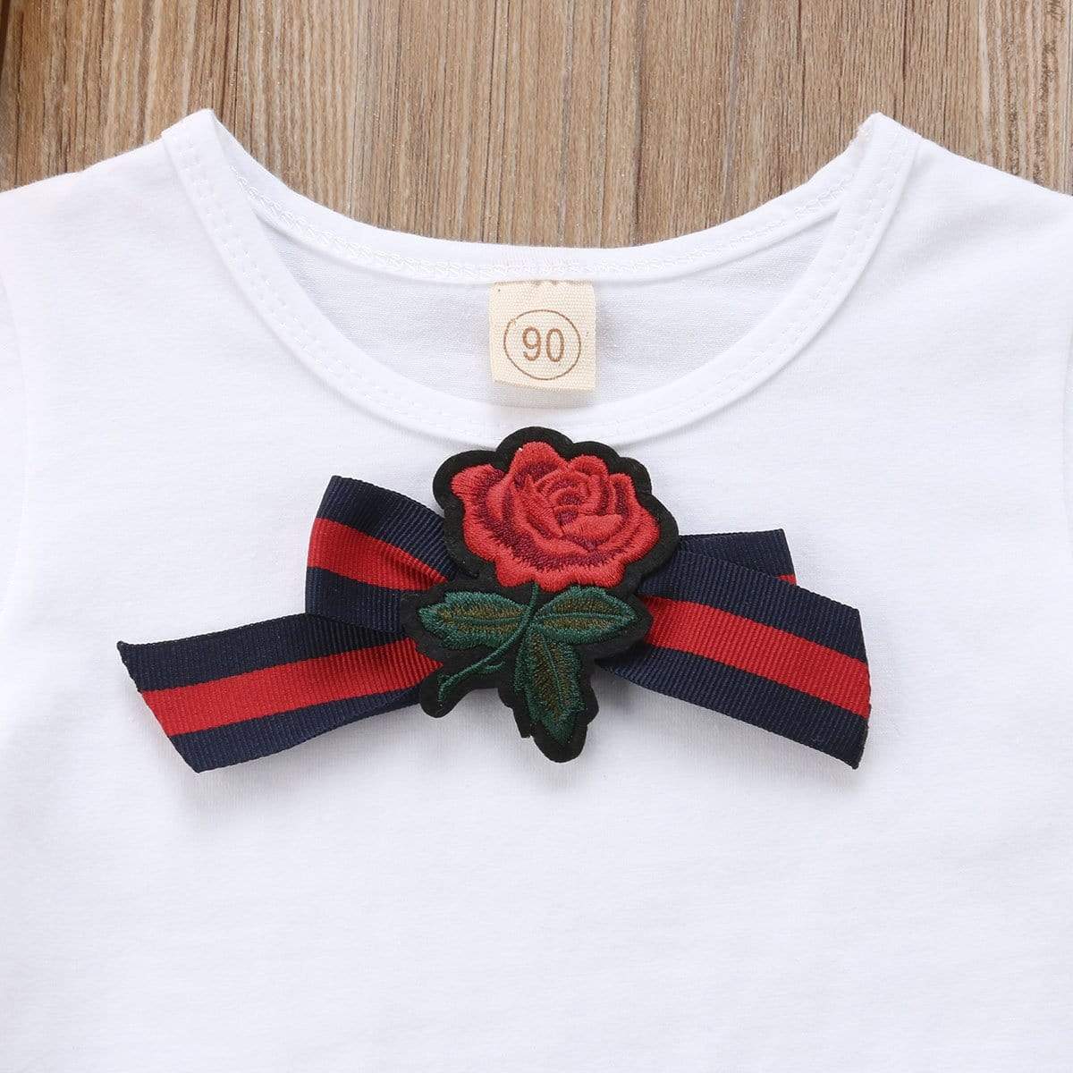 Girl's Clothing Flower Tie Tops T-shirt Skirts Outfits