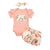 Girl's Clothing 6-12M Flowers Heart Print Romper Outfit