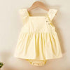GZ40 yellow / 3T Flying Sleeve Dress Jumpsuit