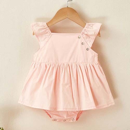 GZ40 pink / 6M Flying Sleeve Dress Jumpsuit