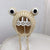 Beige Without Wool Frog Earflap Beanie Cap