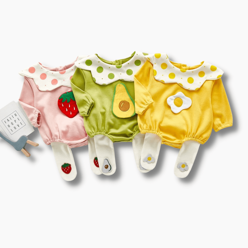 Baby & Toddler Fruit Print Long Sleeve Baby Romper