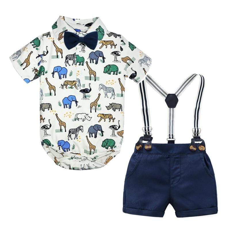 Boy's Clothing Fun Animal Romper Set