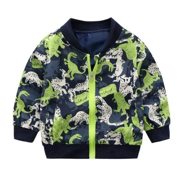 Boy's Clothing Navy / 2T Fun Print Dino Jacket