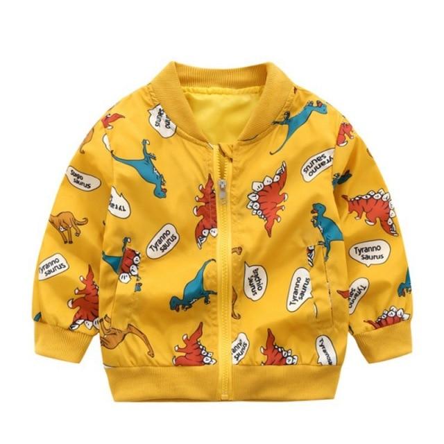 Boy's Clothing Yellow / 2T Fun Print Dino Jacket