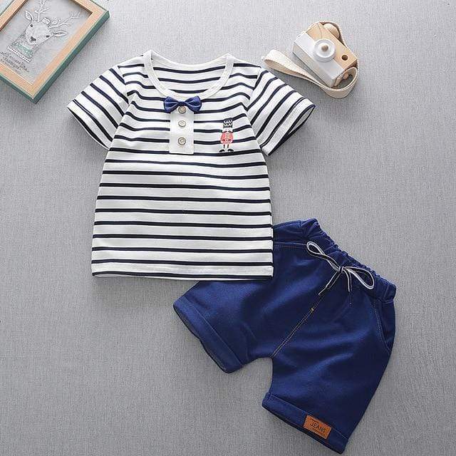 Boy's Clothing White Stripes / 4T Fun Top And Bottoms Sets