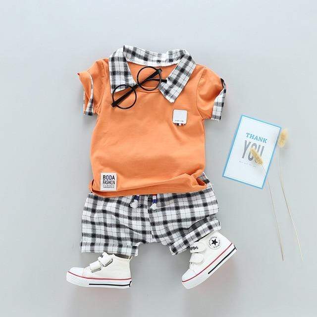 Boy's Clothing Orange / 4T Fun Top And Bottoms Sets