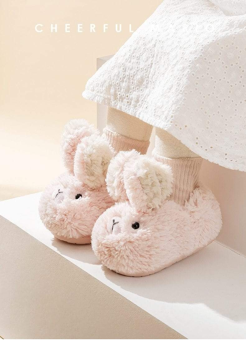 EUBUY Winter Warm Furry Bunny Slippers Cute Cosy Fluffy Indoor Household  Cotton Shoes Red for Size 28/29 - Walmart.com