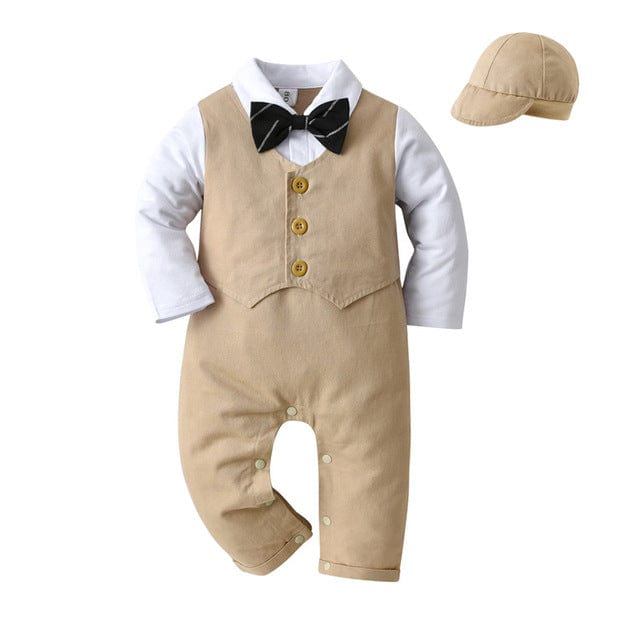 Khaki / 9M / China Gentleman Baby Boy Baptism
