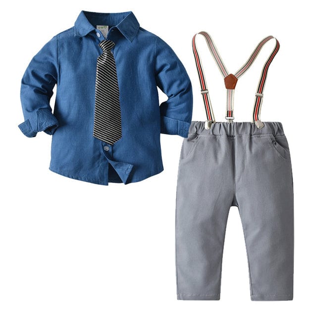 Gentleman Shirt With Bow Tie +Trousers Sets