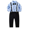 Gentleman Shirt With Bow Tie +Trousers Sets