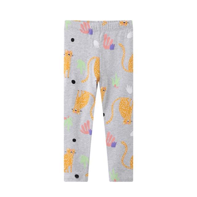 Girl's Clothing T1250 Grey / 5T Giraffe Embroidery Legging