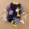 Boy&#39;s Clothing Blue / 0-3 Months Giraffe Infant Jumpsuits