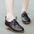 Shoes Black / 24 Girl Flat Saddle Shoes