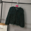 Dark Green / 24M Girl Fur Coat Children
