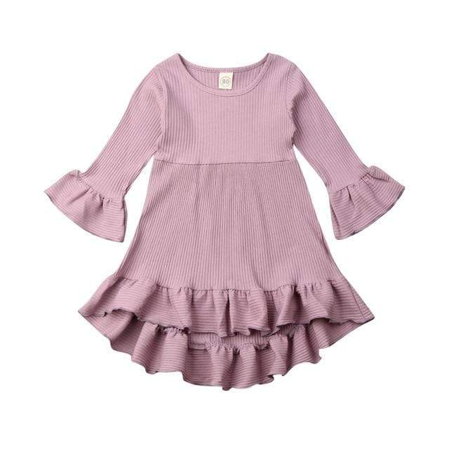 Girl Knit Dress, Purple / 18M