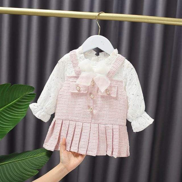 Girl's Clothing Pink / 9M Girl Puffy Sleeve Dress