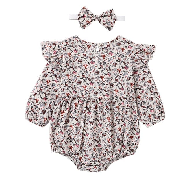 C / 24M Girl’s 2Pcs Floral Printed Romper