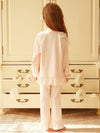 Girl&#39;s Cotton Pink Long Sleeve Pajama Sets.