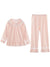 Girl's Cotton Pink Long Sleeve Pajama Sets.