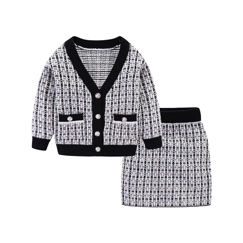 Black / 2T Girl Sweater Set