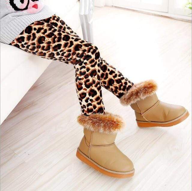 Girl's Clothing Leopard / 2T Girl Velvet Legging Pants