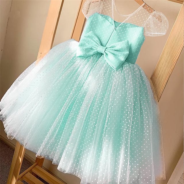 02 Green / 8 Girls Dress New Year Elegant Princess Dress