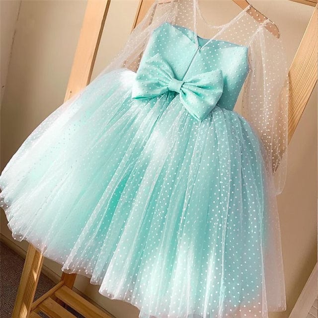 01 green / 8 Girls Dress New Year Elegant Princess Dress