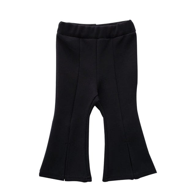 k21192-Black / 24M (90) Girls Elasticity Flare Pants