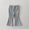 k21192-Gray / 6M(73) Girls Elasticity Flare Pants