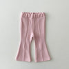 k21192-Pink / 4T (110) Girls Elasticity Flare Pants