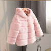 Pink / 2T Girls Faux Fur Coat