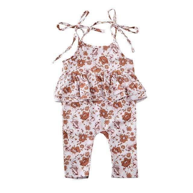 Girl's Clothing B / 18M Girls Floral Print Jumpsuit