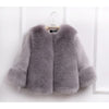Gray / 24M Girls Fur Coat Elegant