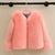 Pink / 24M Girls Fur Coat Elegant