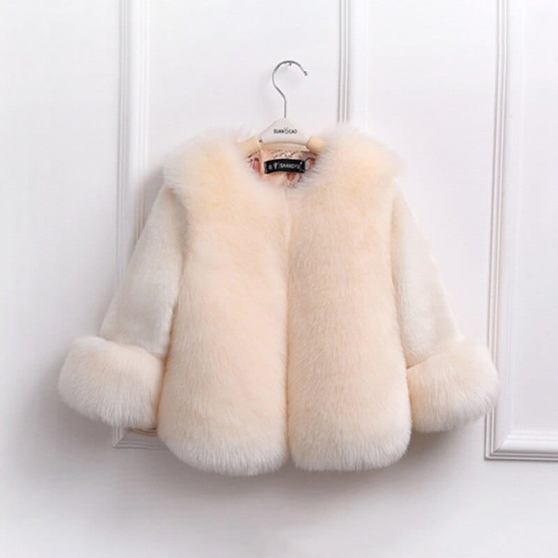 Girls Fur Coat Elegant